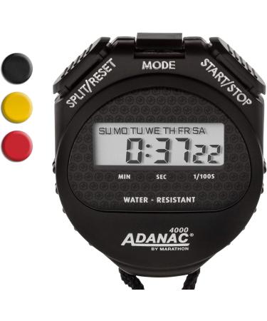 MARATHON Adanac 4000 Digital Stopwatch Timer - Extra Large Display & Buttons, Water Resistant, 2 Year Warranty, Black - Buy Online on GoSupps.com