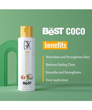 GK HAIR Global Keratin Best COCO 100ml Smoothing Keratin Treatment - Brazilian Complex for Silky Smooth & Frizz Free Hair - Buy Online on GoSupps.com
