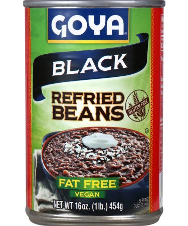 Goya Foods Fat Free Refried Black Beans 16oz (Pack of 12) - Authentic Mexican Flavor - Buy Online on GoSupps.com