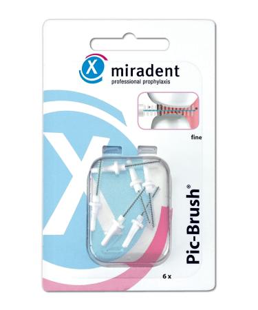 Miradent PIC-Brush Interentalbrush Weiss 0.6-2.0 mm with proven attachment function 6 pieces |For optimally thorough cleaning of the interdental spaces brackets braces bridges