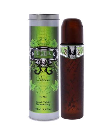 Cuba Green by Cuba for Men 3.3 oz Eau de Toilette Spray 3.3 Fl Oz (Pack of 1)