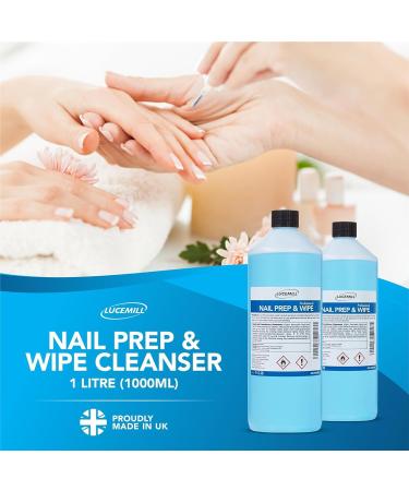 1 Litre Acetone Pure Nail Polish Remover + 1 Litre Nail Prep & Wipe Cleanser Set - Buy Online on GoSupps.com