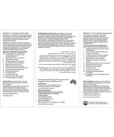 Skin Doctors Skinactive 14 Intensive Day Cream Moisturiser for the face with SPF15 Skin Active helps hydration firmness anti ageing & reduces redness pore size fine lines wrinkles sagging skin sun spots uneven skin tone and pigmentation - 50ml - Buy Online on GoSupps.com