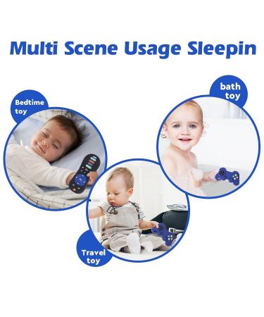2-Pcs Lovin&Hugin Baby Teething Toys | Soft Silicone Infants Teether | Remote Control Shape Chew Toy Gift | Black/Navy Blue - Buy Online on GoSupps.com