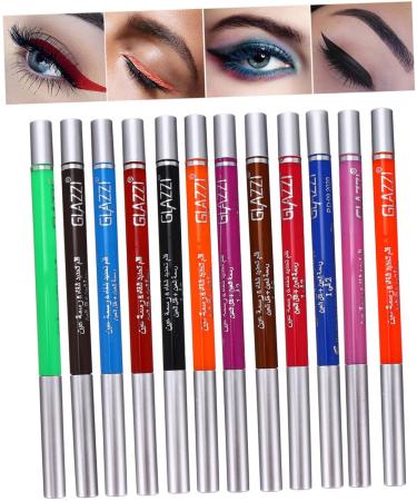 POPETPOP 24 Pcs 1 Set Shadow Set Waterproof Eye Liner Pencil Professional Eyeliner Pens Quick Dry 1 count (Pack of 1) Colorfulx2pcs - Buy Online on GoSupps.com