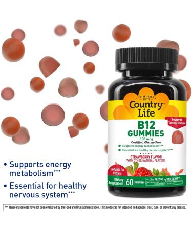 Country Life Gummies 850 Mcg 60 Chw B12 60 Ct - Buy Online on GoSupps.com