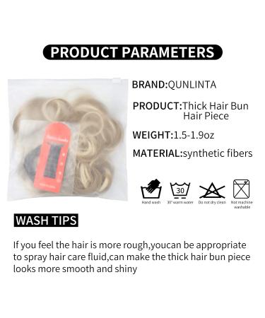 Qunlinta Messy Bun Hair Piece | Updo Scrunchies Hair Extensions | Light Brown Mix Ash Blonde | for Women & Girls - 1 Piece - Buy Online on GoSupps.com