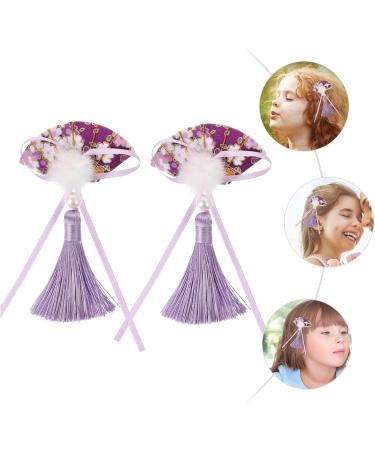 Beavorty Japanese Hair Clip 3 Pairs Scalloped Tassel Hair Clip retro decor headbands for hair clips for plush ball hair clip New Year Headdress New Year Hair Pin blush - Buy Online on GoSupps.com