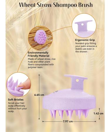 Heeta Scalp Massage Brush - Soft Silicone Bristle Hair Care Tool for Relaxation | Best Head Massage Brush for Men Women Children & Pets - Purple 07 - Buy Online on GoSupps.com