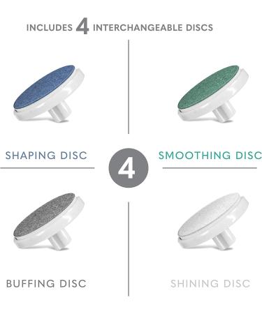 BELLASONIC 4-in-1 Electric Nail File Set | Rechargeable, Oscillating Head | Shape, Smooth, Buff & Shine Nails | Remove Cuticles & Calluses | Salon Quality Manicure Pedicure Results | White/Green - Buy Online on GoSupps.com