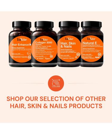 Invite Health Hair Skin & Nails Supplement - Supports Health and Growth of Hair Skin and Nails - Contains Vitamin C Biotin Zinc MSM Silica Lysine Proline Oatgrass - 60 Vegetarian Capsules 1 - Buy Online on GoSupps.com