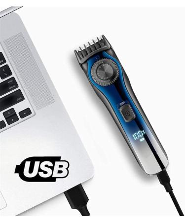 Professional Cordless Hair Clippers for Men - IPX6 Waterproof Titanium & Ceramic Blades 20 Speed Settings LCD Display - Perfect for Barbers & Home Use - Buy Online on GoSupps.com