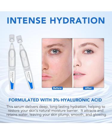 Hyaluronic Acid Serum for Face 3% Hyaluronic Acid Serum Ultra-Hydrating Vials 30 pcs Hydration & Moisture Facial Serum for Fine Lines & Wrinkles Single-Use - Buy Online on GoSupps.com