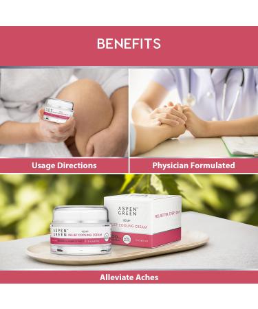 Buy Aspen Green Organic Hemp Cream - Maximum Strength Pain Relief with Calendula Extract - 2 oz. Cooling Relief for Body Back Knee Joint & Muscle - Buy Online on GoSupps.com