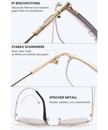 Shop Lanomi Photochrome Progressive Multifocal Reading Glasses - Blue Light Filter Flexible Varifocal Design Anti-Fatigue Titan Alloy - Ideal for Comfort & Clarity - Buy Online on GoSupps.com