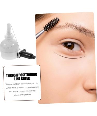 Housoutil Eyebrow Line String Ink Line Box Ink Line Ruler Brows Makeup Vial Eyebrow Drawing Draw a Line Auxiliary Tool 6.5x2.6cm White - Buy Online on GoSupps.com