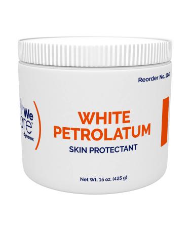 Dynarex White Petrolatum  Petroleum Jelly for Dry  Damaged or Cracked Skin  Soothing White Petroleum Jelly for Minor Skin Irritations  15 oz. (425g) Jar  1 Petroleum Jelly Jar