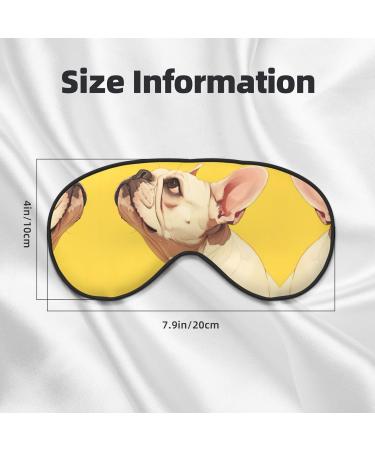 Unisex French Bulldog Print Sleep Mask - Double-Sided Eye Mask for Sound Sleep & Skin Care - Buy Online on GoSupps.com