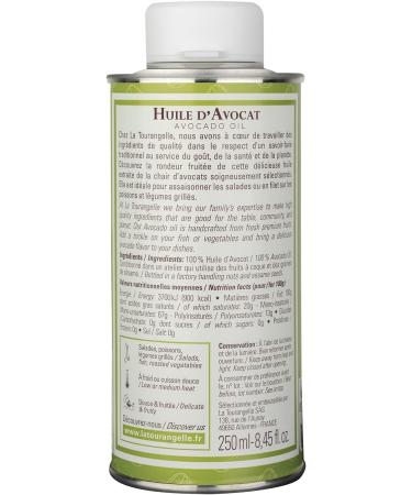  La Tourangelle La Tourangelle - Avocado Oil Intense & Tasty Taste Ideal for Seasoning Dishes & Desserts - Cosmetic Oil Body Hair - 250 M - Buy Online on GoSupps.com