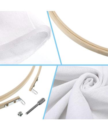 62x34.6 Inch Nature Linen Needlework Fabric with Embroidery Hoop & Needles - Garments & Crafts - Buy Online on GoSupps.com