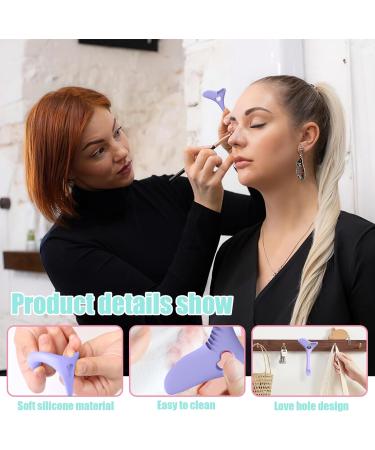 Eyeliner Stencils Aid 2 Pcs Silicone Eyeliner Tool Eyeliner Applicator Tool for Eyelash Lipstick Eyeliner (Purple) - Buy Online on GoSupps.com