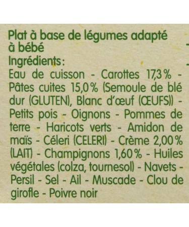 Bl dina - Bl dichef - Repas B b 12 Mois - 8 Plats B b - Spaghetti Cr me de L gumes - Faible Teneur en Sel - D s 12 Mois - 8 Assiettes de 230g Spaghetti L gumes 460 g (Lot de 4) - Buy Online on GoSupps.com