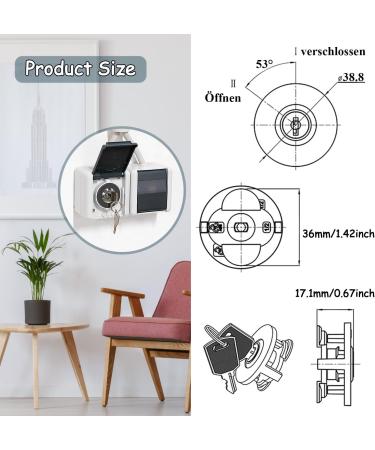 Taicols Socket Lock Set - 2 Locks & 4 Keys | Safety Lock to Prevent Current Theft | Child & Pet Proof | Indoor & Outdoor Use - Buy Online on GoSupps.com