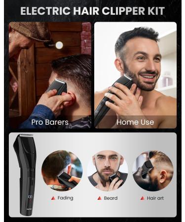 Sejoy Hair Clipper - Cordless Rechargeable Hair Clippers for Men Women & Children with LED Display - Home Haircut Includes 2 Replacement Blades - Buy Online on GoSupps.com