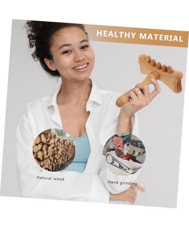 Lurrose Wooden Gua Sha Stick - Back Massager & Scratch Tool for Thai Massage - Beech Wood Therapy Device 18x17.5cm - Buy Online on GoSupps.com