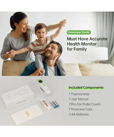 Buy High Accuracy Ear Thermometer for Babies Kids & Adults | 32 Memory Recall Mute LED Backlit & 21 Probe Covers - International Shipping Available - Buy Online on GoSupps.com