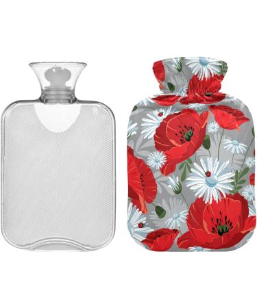 Naanle 2L Hot Water Bottle with Floral Cover - Menstrual Cramps Pain Relief & Heat Therapy - Buy Online on GoSupps.com