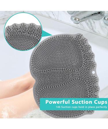 Abbto Foot Scrubber for Shower - Non-Slip Suction Cup Mat for Cleaning & Massaging Feet - Buy Online on GoSupps.com