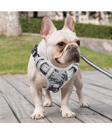 Shop Heele Dog Crockery & Reflective Anti-Pull Harness for Medium Dogs Camouflage Gray Adjustable Fit for Chest 38-71cm - Buy Online on GoSupps.com