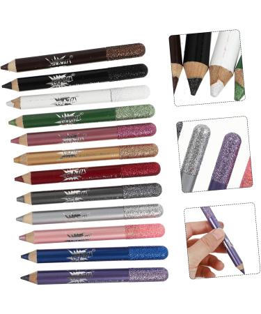 FOMIYES 12pcs Pearlescent Eyeshadow Pencil Colored Eyeliner Pencils Girl Makeup Pens Eyeshadow Stick Miss - Buy Online on GoSupps.com