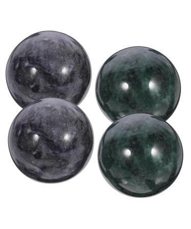 Beaupretty 2 sentences ball black hand surface massage balls rolls exercise hand fu marble marble marbles massager hand massage balls fitness balls for the hand tight metal boccia tool jewel