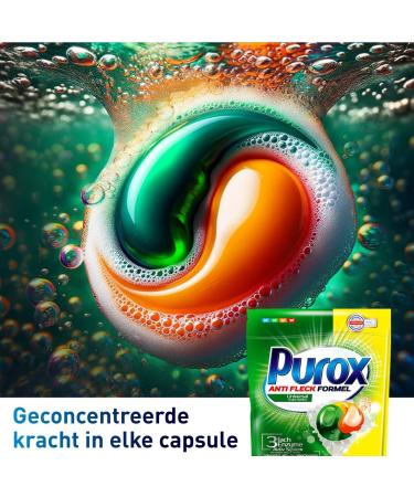 PUROX CAPS UNIVERSAL Washing Caps for Colored Textiles - 22 WL 396g Unscented Doypack Detergent - 22 Pieces | International Shipping - Buy Online on GoSupps.com