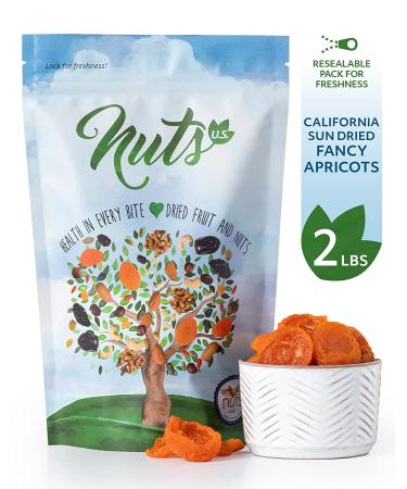 California Sun Dried Fancy Apricots - Juicy & Tangy - 2 lbs | NUTS U.S. - Buy Online on GoSupps.com
