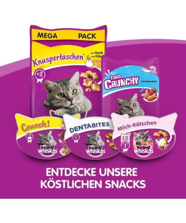 Whiskas Dentabites Dental Care Snacks for Cats - Chicken Flavor 320g (8x40g Packs) - International Shipping Available - Buy Online on GoSupps.com