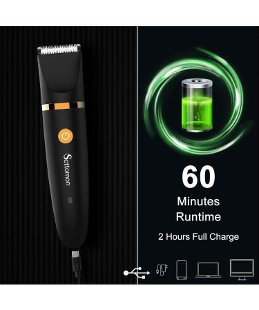 SCTTOMON 3-in-1 Waterproof Men's Body Razor & Ball Trimmer - Wireless Inguinal & Nose Hair Groomer - Buy Online on GoSupps.com
