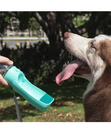 Wimans Dog Water Bottle - Portable & Leak Proof 12oz/19oz Dispenser - Dishwasher Safe, Easy to Carry - Ideal for Walking, Hiking, Travel - Food Grade Plastic - Mint Green - Buy Online on GoSupps.com