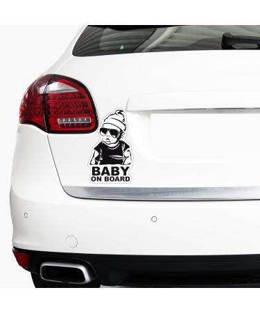 Baby on Board Sticker 12x7cm - UV Weatherproof Auto Sticker for Boys | Finest Folia Car Decal - Buy Online on GoSupps.com