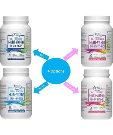 Omega Alpha Daily Multi-VitMin Men 50+ - Multi-vitamin and multi-mineral supplement-60 Caps - Buy Online on GoSupps.com