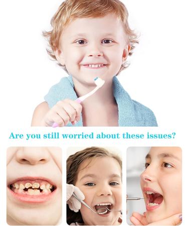 2-Pack Toddler Training Toothbrush Set | Soft Nano Bristles, Tongue Cleaner | Ages 0-2 Years | Pink - Buy Online on GoSupps.com