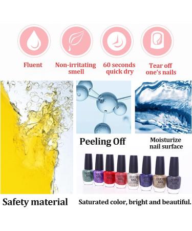 Glitter Nail Polish Nail Varnish - Peeling Off Nail Varnish - Quick Dry & Long Lasting Holographic Nail Polish - No UV Needed - Nail Polish for Women Girls Gift DIY (Silver) - Buy Online on GoSupps.com