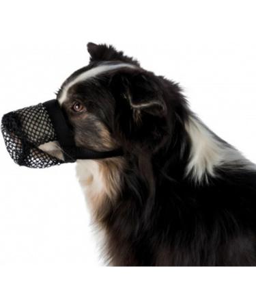 Buy Trixie 19264 Muzzle with Mesh Insert - Polyester Large Black | International Shipping Available - Buy Online on GoSupps.com