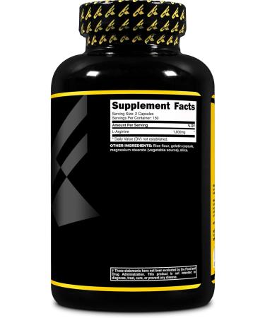 Primaforce L-Arginine (300 Capsules 150 Servings / 1 000 mg L-Arginine Per Serving) | Extra Strength Amino Acid Supplement for Men and Women - Gluten Free Non-GMO - Buy Online on GoSupps.com