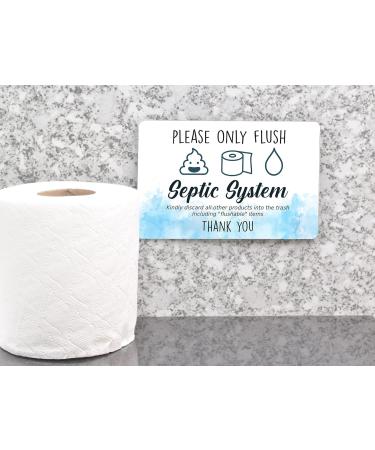 Septic Tank Sign for Toilet | Fun Novelty Adhesive Bathroom Sign | Septic System Signs for International Shipping - Buy Online on GoSupps.com