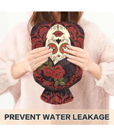 Buy Naanle Rose Mexican Skull Hot Water Bottle 1L Transparent Hand & Foot Warmer for Pain Relief & Heat Therapy International Shipping Available - Buy Online on GoSupps.com