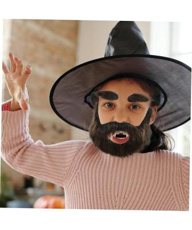 VINTORKY 1 Set Beard Dress up Cosplay Carnival Beard False Mustache Grey Santa Claus Beard Fake Eyebrow Plush - Buy Online on GoSupps.com