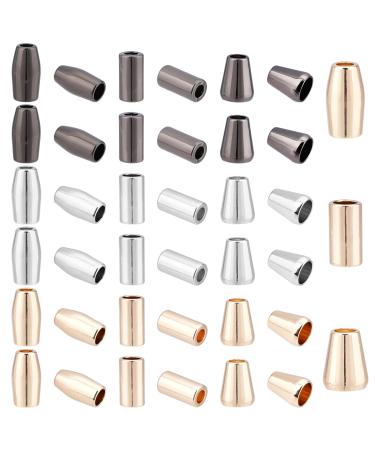 PH PandaHall 9 Style Bell Stopper 54pcs Cord Ends Lock Conical Round Tube Bell Locks Metal Cord Rope Fastener Ends Stopper Cone Column Drawstring Rope Stopper for Lanyard Clothes Backpack Bag - Buy Online on GoSupps.com